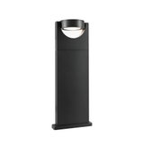 Applique extérieure noire en aluminium avec lampe LED ronde au design moderne pour jardin et terrasse