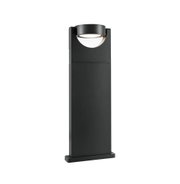Schwarze Aluminium-Außenleuchte mit rundem LED-Licht und modernem Design für Garten und Terrasse