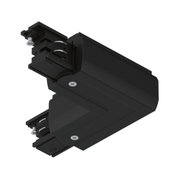 Black plastic housing with screws and metal parts for LED track lighting system