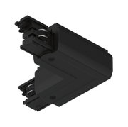 Black plastic housing with screws and metal parts for LED track lighting system