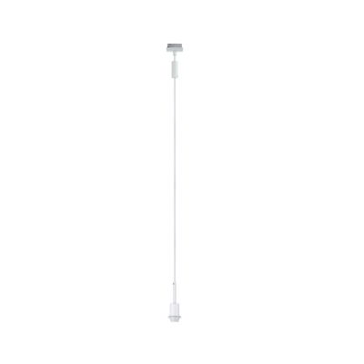 White plastic pendant cable for LED lights with ceiling mount, modern lighting accessory