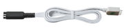 Witte verbindingskabel met zwarte stekker en 3-pins connector voor LED-verlichtingssystemen