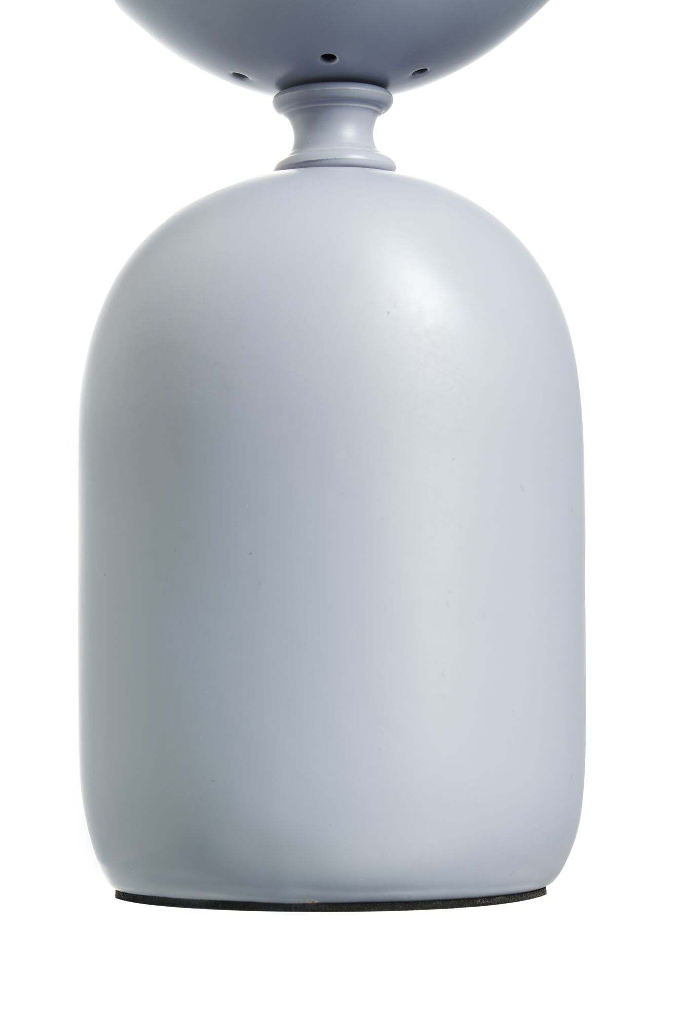 Grey metal lamp base with smooth finish for modern indoor LED lighting fixtures