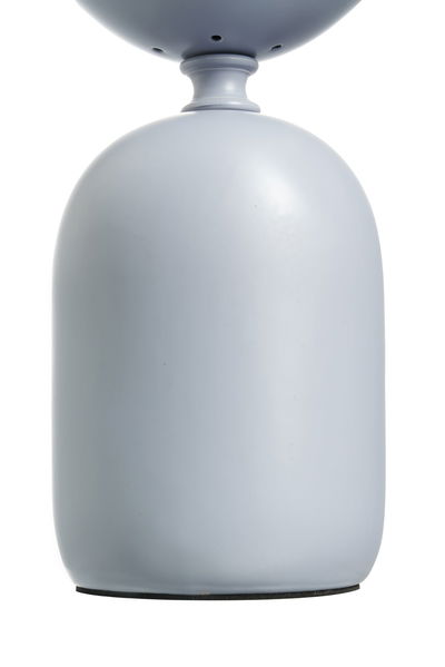 Grey metal lamp base with smooth finish for modern indoor LED lighting fixtures