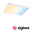 VariFit LED Einbaupanel Smart Home Zigbee 3.0 Areo IP44 eckig 230x230mm 16W 1400lm Tunable White Weiß dimmbar Rechteckige weiße LED-Deckenleuchte mit stufenlos einstellbarem Farbwechsel von warmweiß zu kaltweiß.