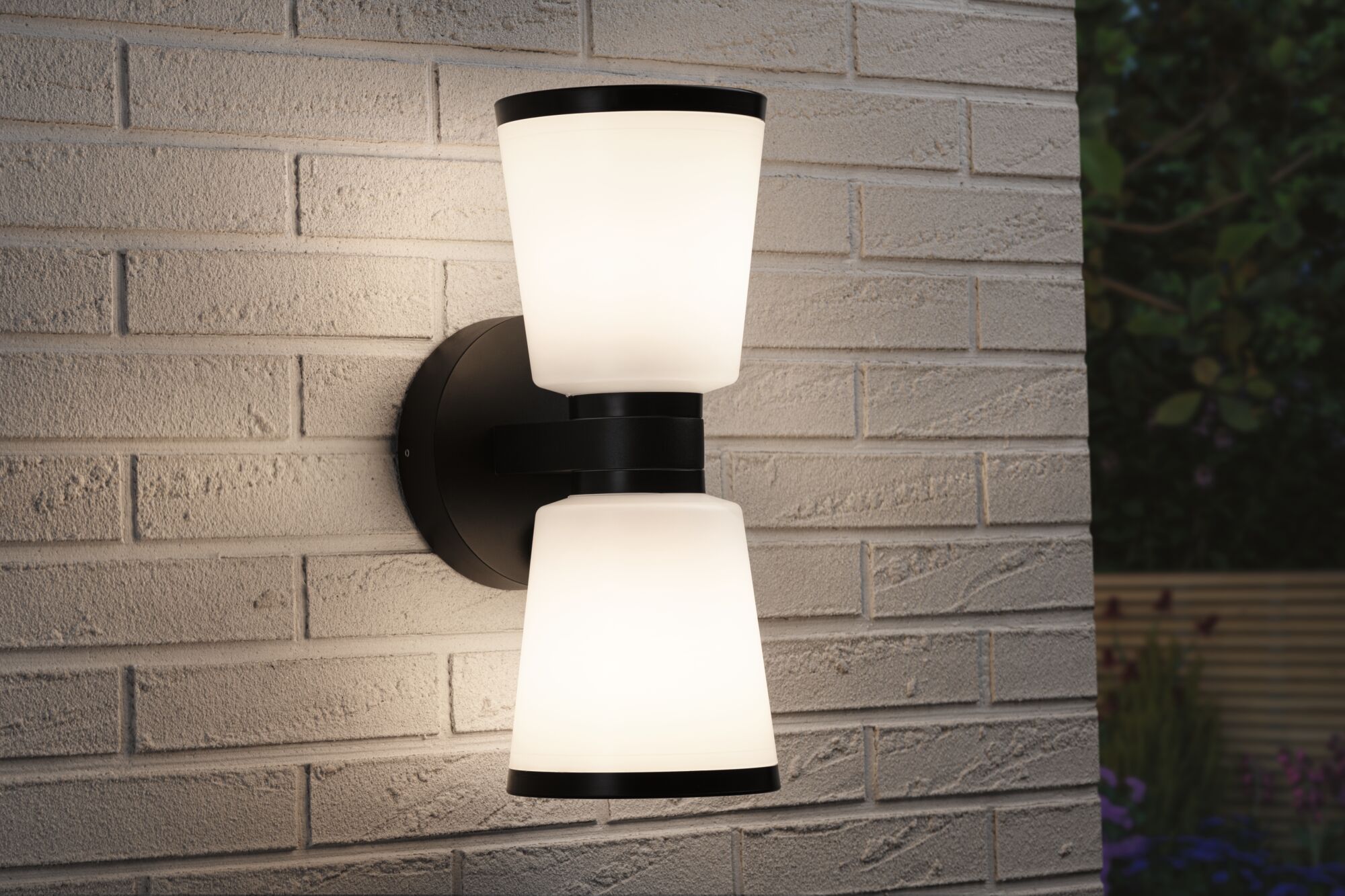 ModuShine Support mural Double émission lumineuse IP44 rond Anthracite