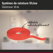 Système de ceinture ULine rouge de 10 m en matériau robuste pour fixation réglable