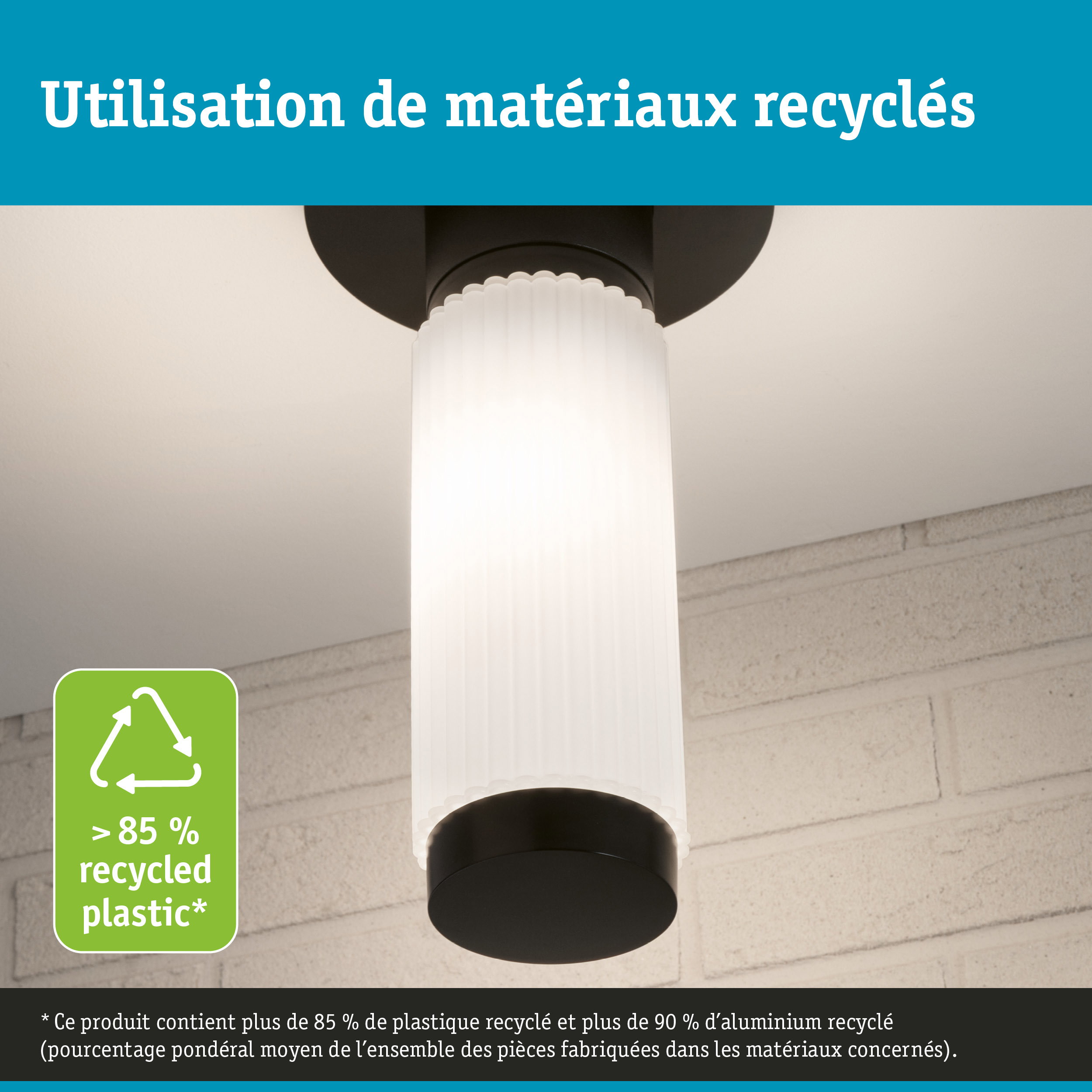 ModuShine Abat-jour Zerava IP44 cylindrique Anthracite/Clair