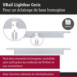 URail Lightbar Ceris barre LED blanche avec connecteurs sans outil et fonction mémoire pour éclairage modulable