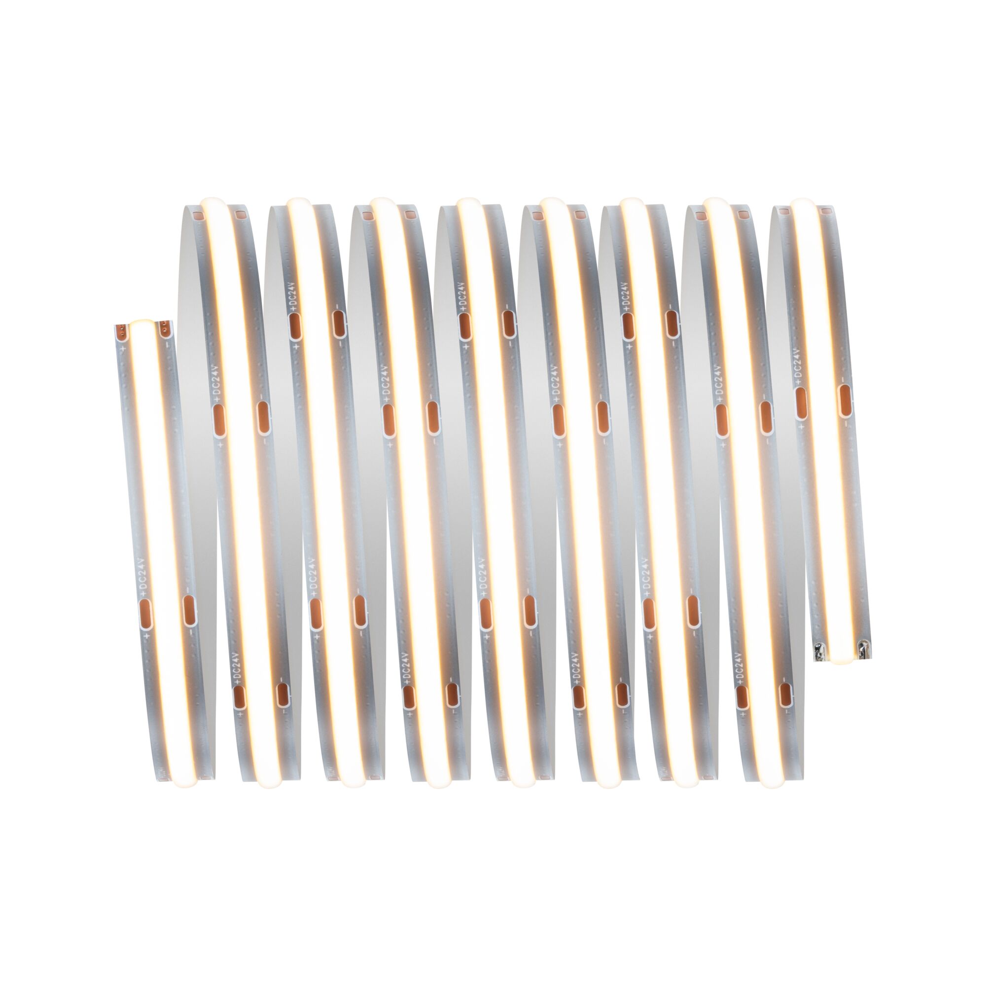 MaxLED 500 Strip LED Extension COB 2,5m 2700K 15W 500lm/m 2700K Bande LED flexible blanc chaud avec base argentée pour éclairage polyvalent