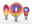 Three decorative light bulbs with colorful iridescent glass and E27 base for ambient lighting effects.