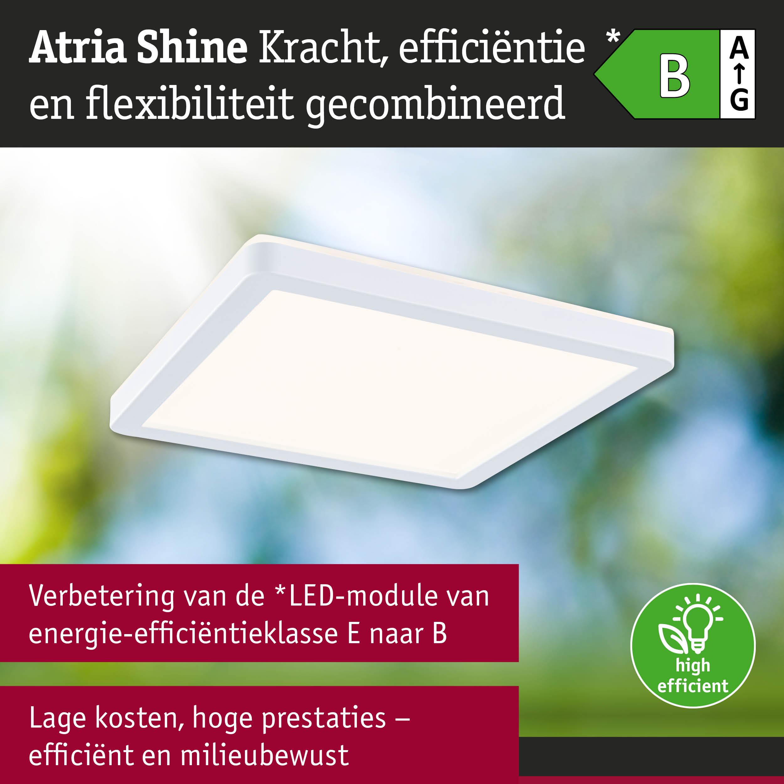 Witte vierkante LED-plafondlamp met hoge energie-efficiëntieklasse B voor milieuvriendelijke verlichting