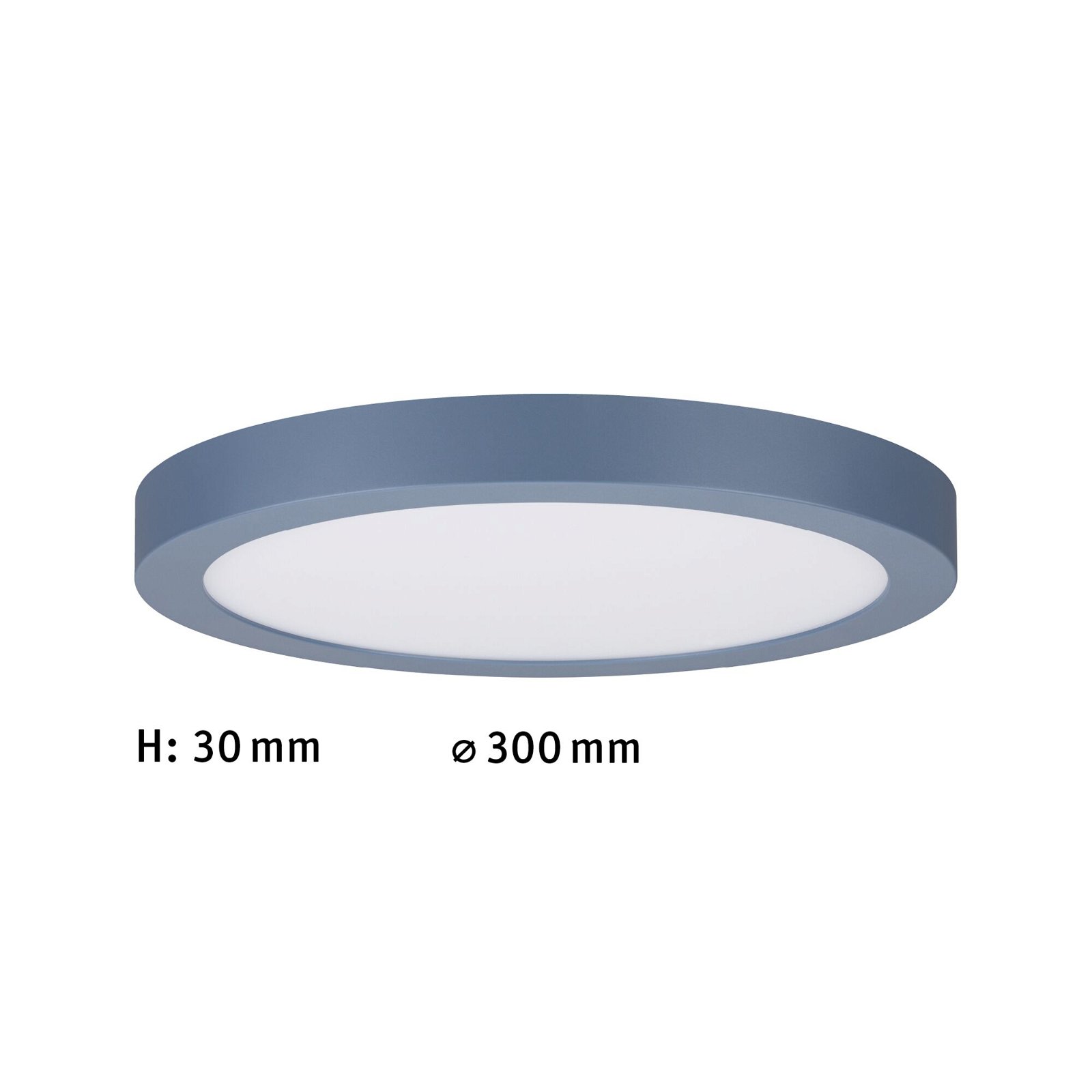 LED Panel Abia round 300mm 22W 2200lm 2700K Graublau