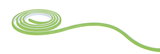 Flexible green LED light strip with white core for decorative lighting and accent highlights