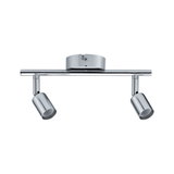 Spot LED double en métal chromé pour éclairage intérieur moderne