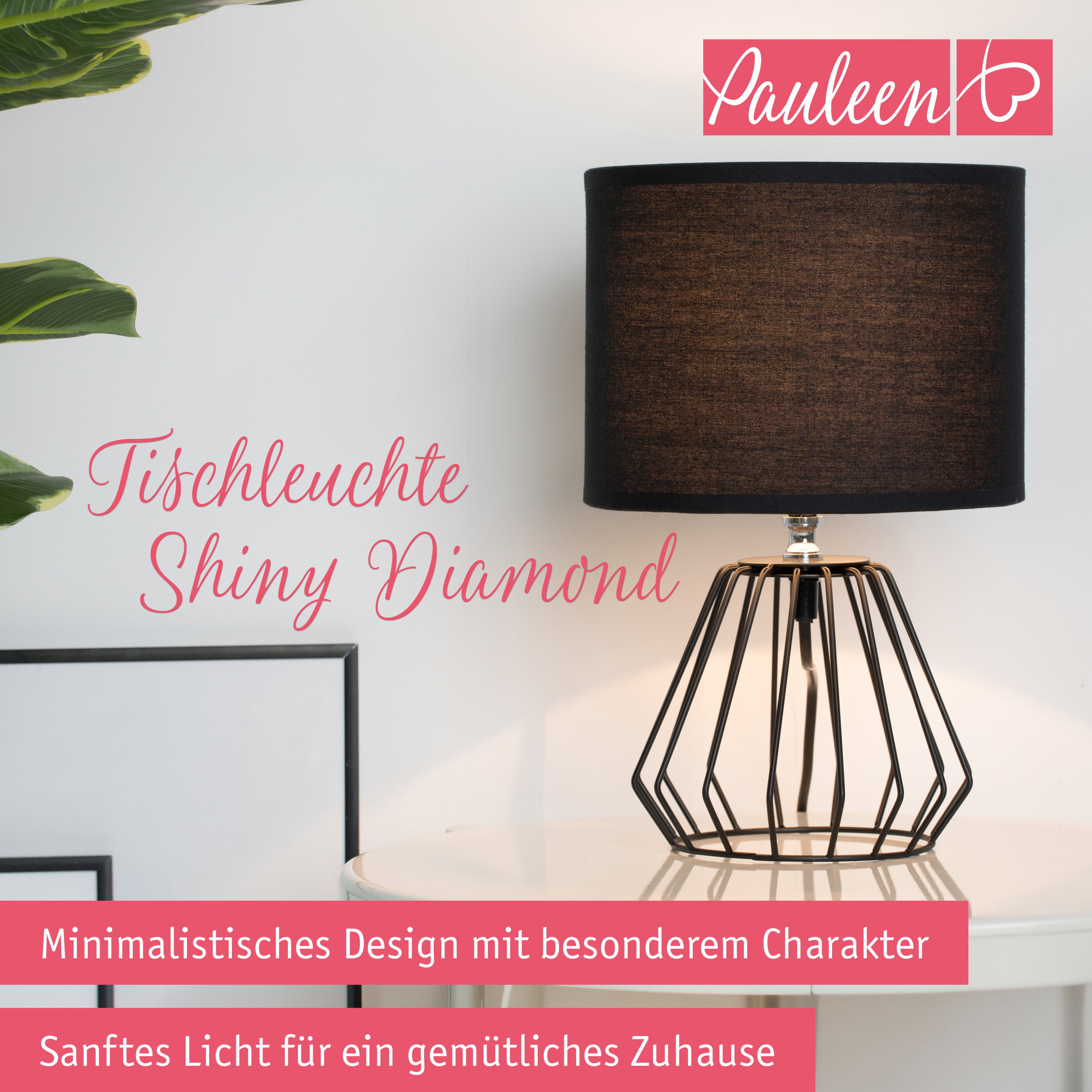 Paulmann Pauleen Tischleuchte Shiny Diamond E27 max. 20W Schwarz