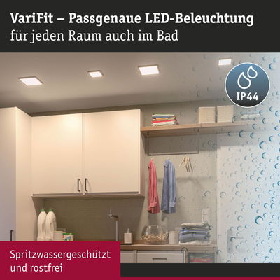 VariFit LED-Deckenleuchten in Weiß, spritzwassergeschützt IP44, ideal für Bad und Wohnraumbeleuchtung