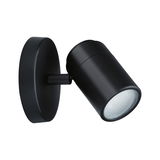 Applique murale noire en aluminium au design cylindrique pour un éclairage intérieur ciblé