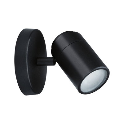 Applique murale noire en aluminium au design cylindrique pour un éclairage intérieur ciblé