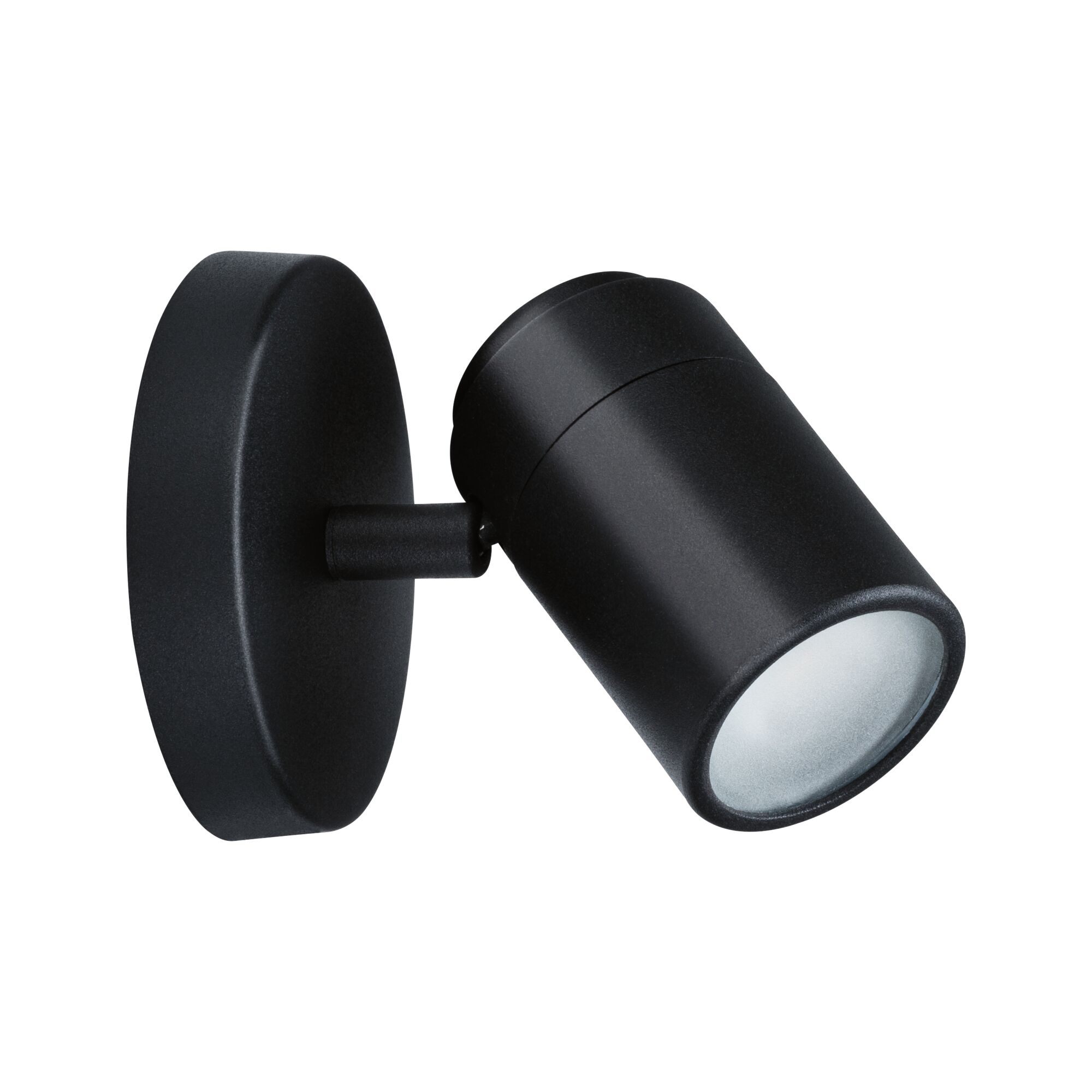Applique murale noire en aluminium au design cylindrique pour un éclairage intérieur ciblé