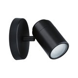 Applique murale noire en aluminium au design cylindrique pour un éclairage intérieur ciblé