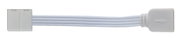 White LED connector cable with flat plug and arrow marking for lighting systems