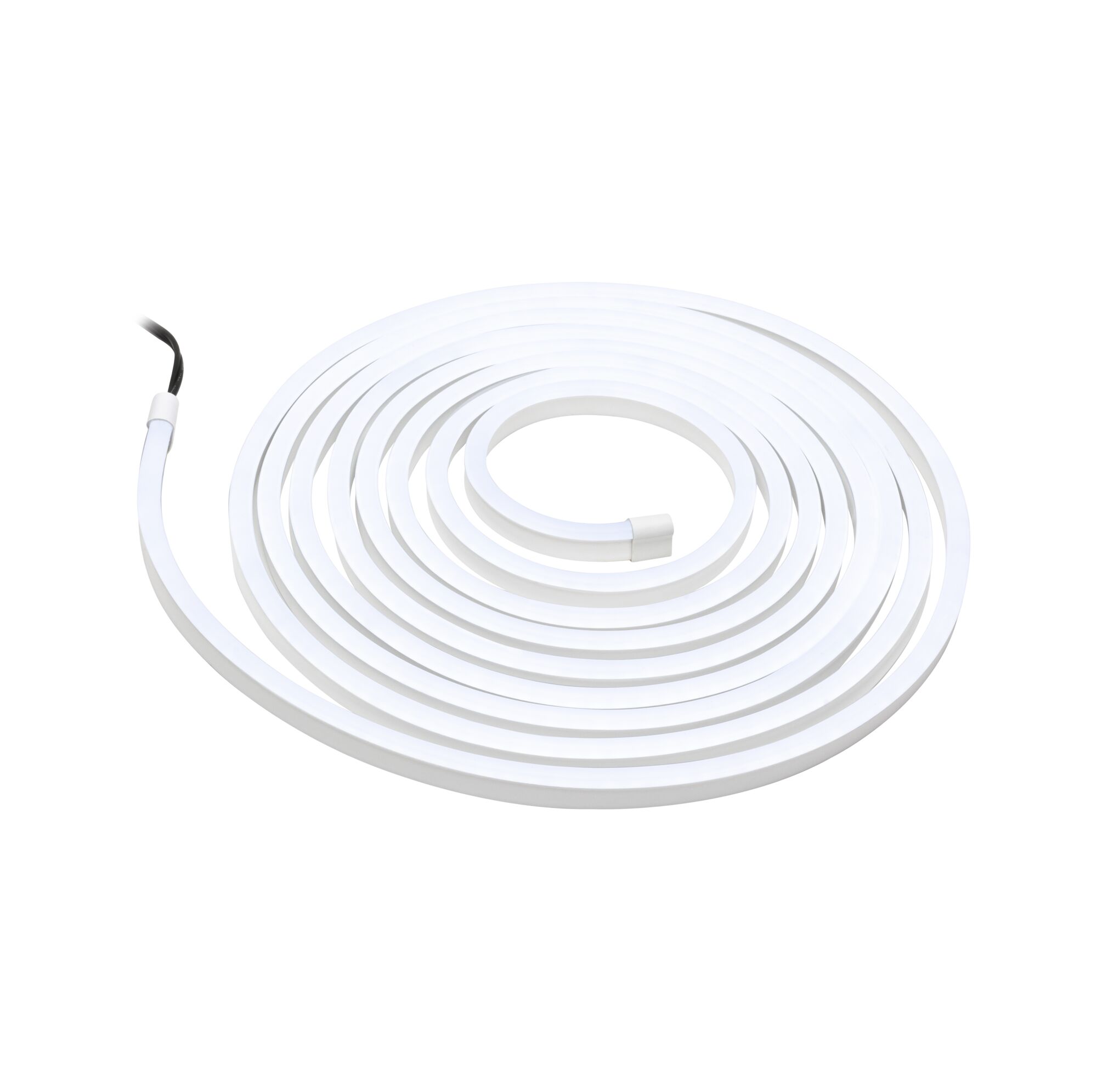 Bande LED flexible blanche en plastique, enroulée en spirale pour un éclairage moderne