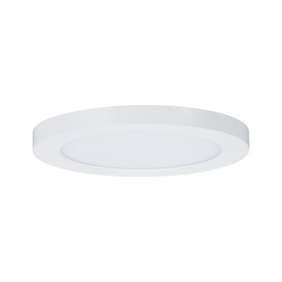 Rundes LED-Deckenpanel in Weiß mit mattem Rahmen aus Kunststoff für moderne Raumbeleuchtung