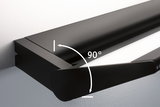 Applique murale LED noire en métal avec angle réglable à 90 degrés pour éclairage intérieur moderne
