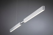 Moderne LED-hanglamp van geborsteld aluminium in zilver voor stijlvolle binnenverlichting