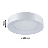 Ronde witte LED-plafondlamp van kunststof, 400 mm diameter en 71 mm hoogte, geschikt voor woonruimtes