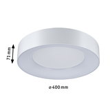 Plafonnier LED rond blanc en plastique, diamètre 400 mm, hauteur 71 mm, adapté aux espaces de vie
