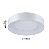 Runde weiße LED-Deckenleuchte aus Kunststoff mit 400 mm Durchmesser und 71 mm Höhe für Wohnräume