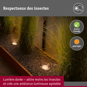 Encastré de sol LED Floor favorable aux insectes IP65 cylindrique 110mm 2200K 4,3W 320lm 230V 38° Acier inoxydable brossé Acier inoxydable/Matière plastique