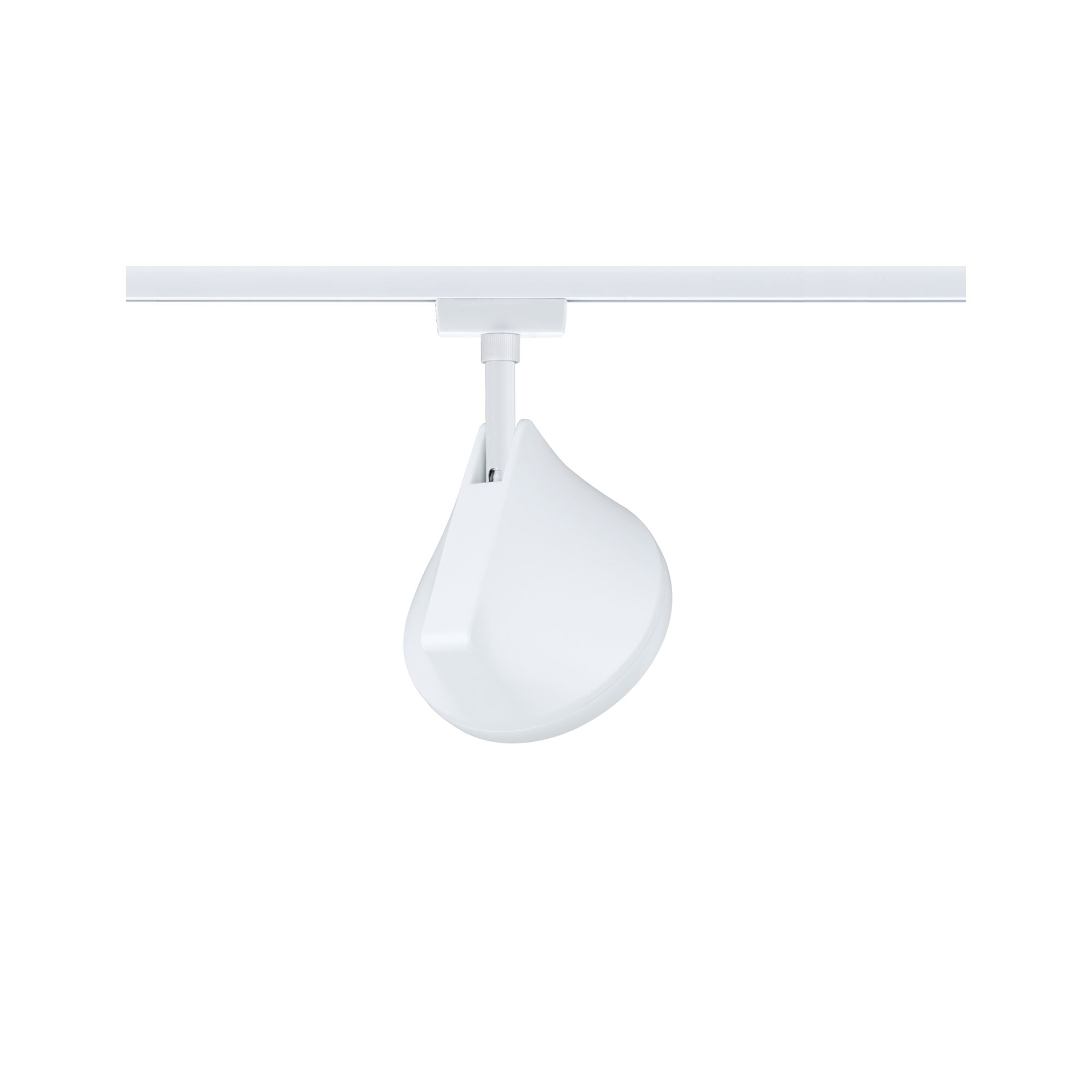 Moderner weißer LED-Schienenstrahler aus Kunststoff für flexible Beleuchtung im Innenraum