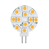 Round LED circuit board with 12 warm white LEDs and G4 base for energy-efficient lighting