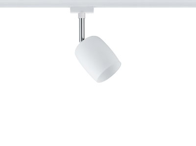 Spot LED blanc moderne en métal et verre pour systèmes sur rail, dimmable et orientable