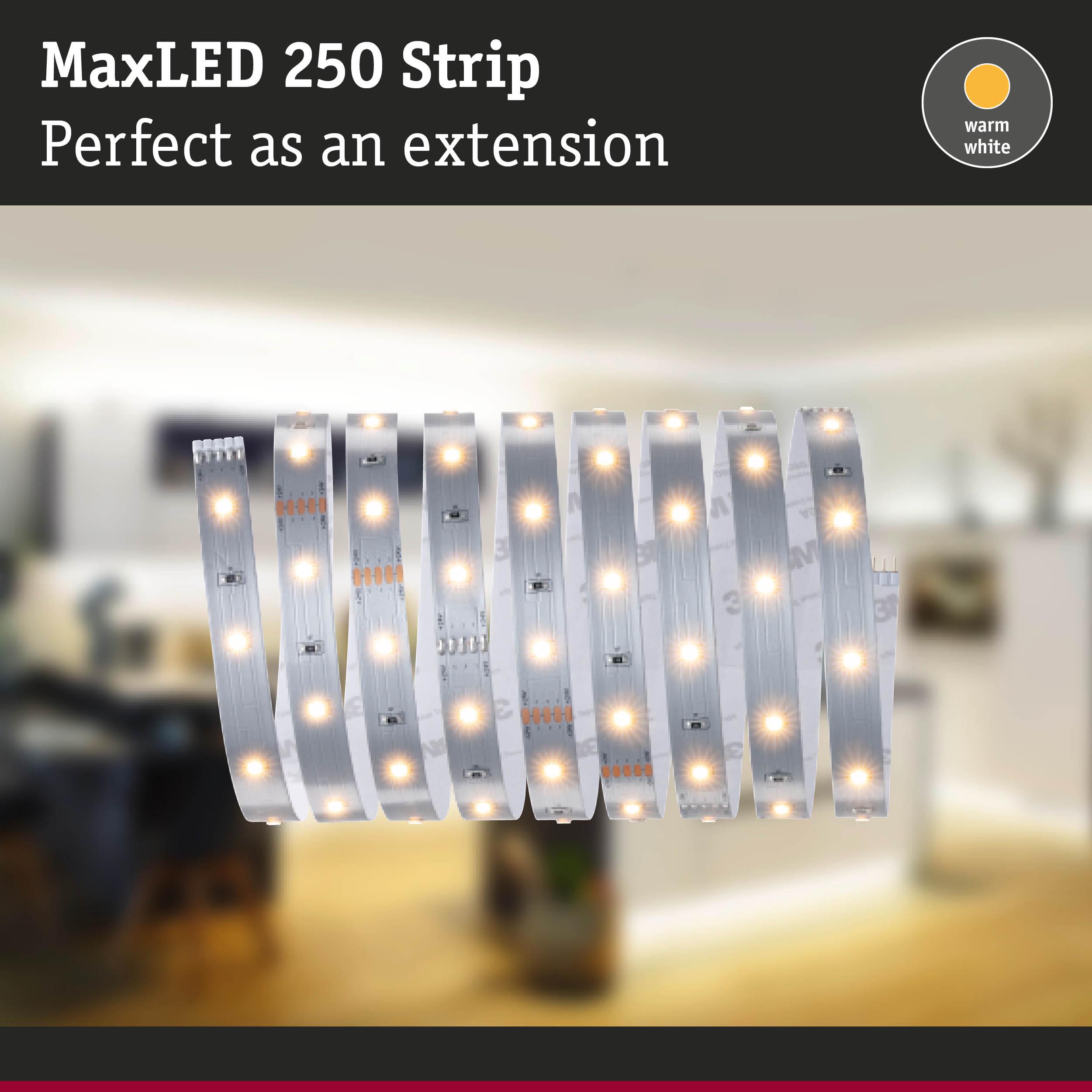 MaxLED 250 Strip warm white LED light strip, perfect as an extension for home lighting