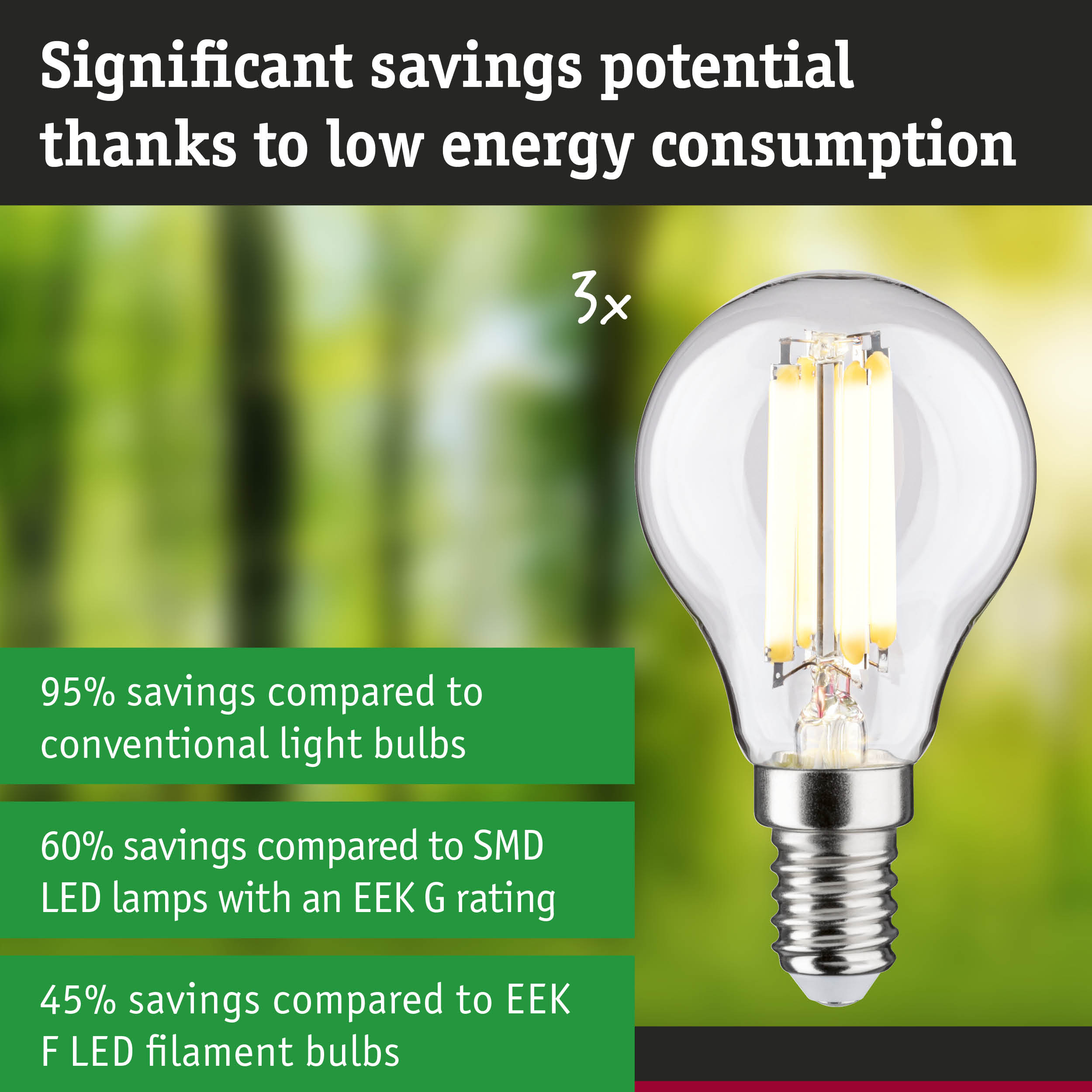Energy-saving LED light bulb with clear glass and silver base for sustainable lighting solutions
