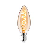 Vintage kaarsvormige LED-lamp met warm wit licht en spiraalvormig filament voor decoratieve verlichting