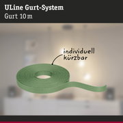 Grüner 10 Meter langer Gurt aus robustem Material für das ULine Gurt-System, individuell kürzbar
