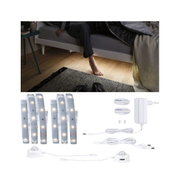 Wit LED-stripset met bewegingssensor en adapter voor sfeerverlichting in huis