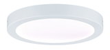 Round white LED ceiling light with matte frame for energy-efficient room lighting