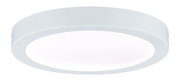 Plafonnier LED rond blanc avec cadre métallique, éclairage intérieur économe en énergie