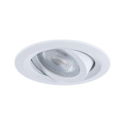 Weißer Einbaustrahler aus Kunststoff mit klarem Glas und LED-Licht für moderne Innenbeleuchtung