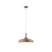 Nowoczesna brązowa lampa wisząca z metalu z ciepłym białym światłem LED do salonu