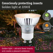 230 V Standard LED Reflector GU10 insect friendly 320lm 4,3W 2200K Silver