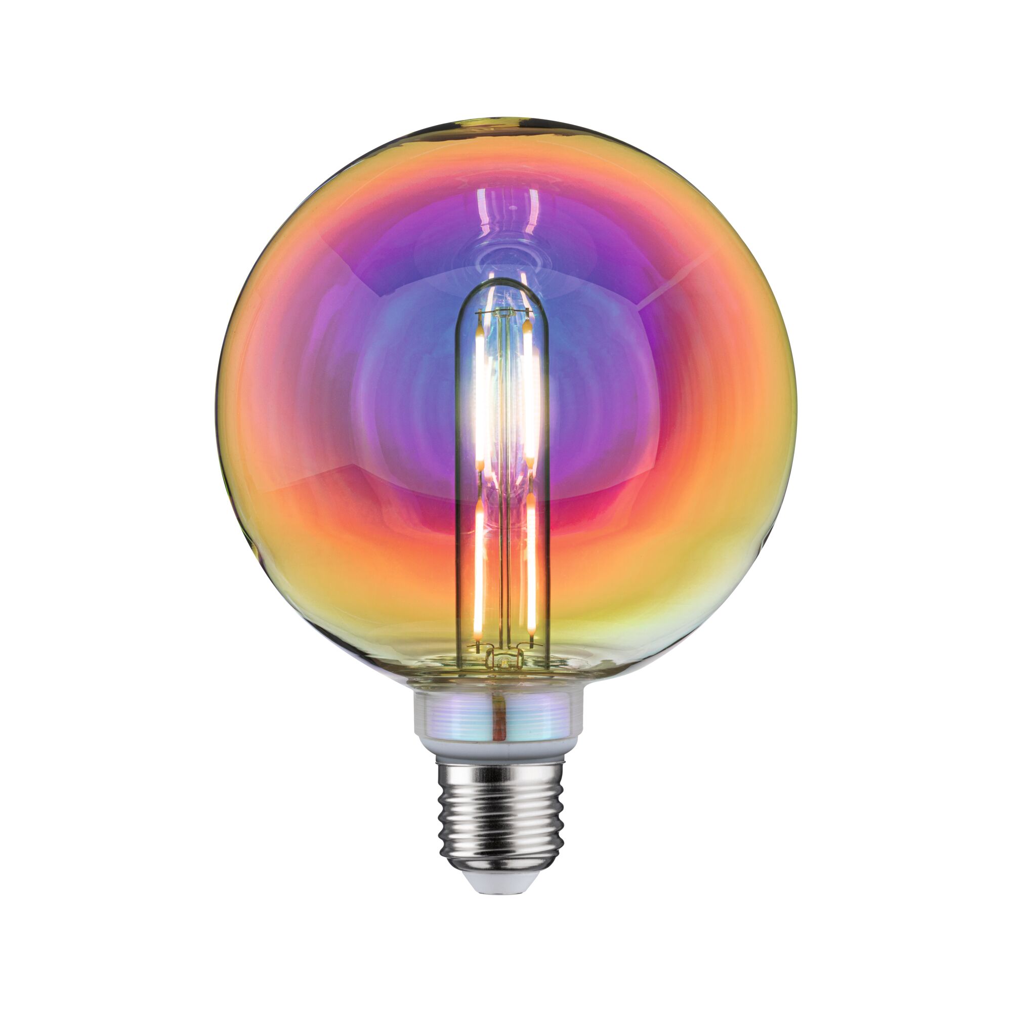Fantastic Colors Edition LED Globe E27 230V 470lm 5W 2700K dimmbar Dichroic Bunte LED-Glühbirne mit E27-Fassung und warmem Licht für dekorative Beleuchtung im Wohnbereich