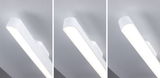 Three white LED ceiling lights with touch switch in modern design for home lighting