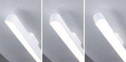Drei weiße LED-Deckenleuchten mit Touch-Schalter in modernem Design für Wohnraumbeleuchtung